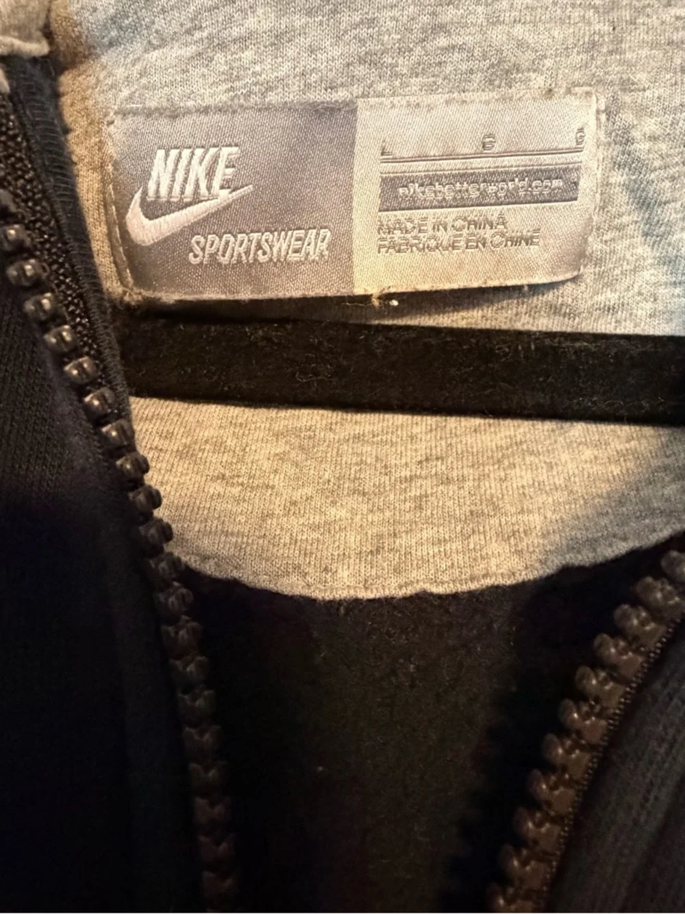 Nike full zip hoodie y2k sweatshirt.